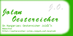 jolan oestereicher business card